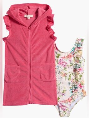 Jessica Simpson 1 Piece Swim & Cover-up. 3T
